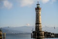 Historic lighthouse at the Bodensee, Lake Constance, Lindau Royalty Free Stock Photo