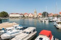 Historic Lindau town on Lake Constance in Bavaria, Germany