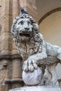 Historic Lion sculpture in Florence, Italy Royalty Free Stock Photo