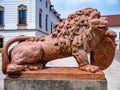 Historic lion statue in Papa, Hungary