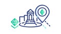 Historic Location Crypto Icon, Digital Asset Mapping Cultural Value, vector design Generative AI Royalty Free Stock Photo