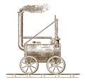 Historic locomotive-engine by Richard Trevithick from 1804