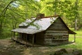 Historic log cabin in the Smokey Mountains Royalty Free Stock Photo