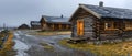 Historic Log Cabins Reconstructed at Bulnes Fort in Punta Arenas, Chile. Concept Architecture,