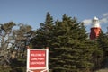 Sign at Long Point Lighthouse, Twilingate, Canada Royalty Free Stock Photo