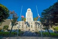 Historic Los Angeles City Hall with blue sky Royalty Free Stock Photo