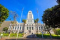 Historic Los Angeles City Hall with blue sky Royalty Free Stock Photo