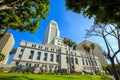 Historic Los Angeles City Hall with blue sky Royalty Free Stock Photo