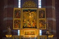 The historic main altar in the Basilica of St. James and Agnes in Nysa.