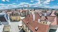 Historic Main square from Fire tower, Sopron, Hungary Royalty Free Stock Photo