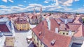 Historic Main square from Fire tower, Sopron, Hungary Royalty Free Stock Photo