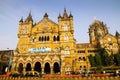 Historic main train station in Mumbai `Chhatrapati Shivaji Maharaj Terminus`