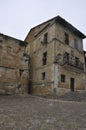 Historic Mansion Architecture with blazon from Medieval Santillana del Mar Town in Spain.