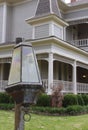 Historic Mansion close-up of lamp Located in Bullard TX Royalty Free Stock Photo