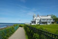 Historic mansion on Marginal Way in Ogunquit, ME, USA Royalty Free Stock Photo