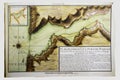 Historic Map of Pasajes, 1712. Strait and harbour