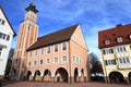 The historic marketplace with the town hall in Freudenstadt