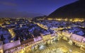 Historic medieval city of Brasov, Transylvania, Romania, in the winter. December 6th, 2015.