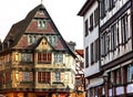 Historic medieval houses in Old Town Miltenberg, Germany Royalty Free Stock Photo