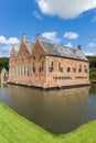 Historic Menkemaborg castle in the water in Uithuizen Royalty Free Stock Photo