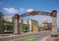 Historic metal street portal in Old Town Temecula, CA, USA Royalty Free Stock Photo