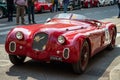 The historic Mille Miglia 1000 miles car race in Brescia city, Italy. Alfa Romeo 6c 2500, year 1939 Royalty Free Stock Photo
