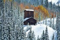 Historic mine nestled in aspen and spruce along million dollar highway, Colorado