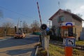 Historic Monte-Carlo Rally at the railway crossing