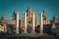 Historic Montjuic National Palace in Barcelona, Spain Royalty Free Stock Photo