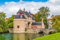 Historic monument of Bruges. Ezelpoort or donkeys gate. A gate to enter the city.