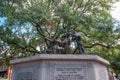 Historic monument in public park in oldtown Savannah