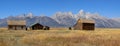 Historic Mormon barn row in Grand Tetons national park Royalty Free Stock Photo