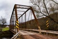 Historic Moser Road Truss Bridge - Autumn Splendor - Somerset County, Pennsylvania Royalty Free Stock Photo