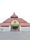 The facade of a historical building as known as Gedhe Kauman Mosque.