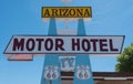 Historic motel sign on Route 66 in Arizona