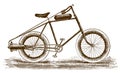 Historical motor bicycle or motorcycle