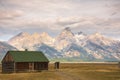 Historic Moulton Homestead With View of Grand Tetons In Background Royalty Free Stock Photo