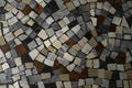 Historic multicolored Mosaic floor closed up