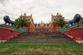 Historic muskau castle of pueckler in saxony germany Royalty Free Stock Photo