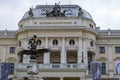 Historic National Theatre building in the Hviezdoslav Square in Bratislava, Slovakia Royalty Free Stock Photo