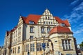 A historic, neo-Roman sandstone building