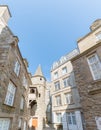 Historic Norman stone houses in the Saint-Malo Intra-Muros Neighboorhood
