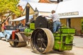 Historic Noyes Bros steamroller in Echuca.