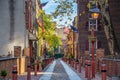 The historic Old City in Philadelphia, Pennsylvania. Elfreth`s Alley