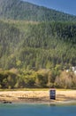 Historic pumphouse of the former Treadwell Mine. Douglas Island, Juneau, Alaska.