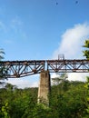 The historic old railroad bridge Royalty Free Stock Photo