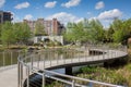 Old Fourth Ward Park with Ponce City Market in the background Royalty Free Stock Photo