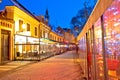 Historic old Tkalciceva street of Zagreb evening advent view Royalty Free Stock Photo