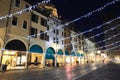 Night cityscape of Mantova, Italy