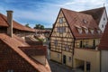 Historic old town of Noerdlingen at the city wall Royalty Free Stock Photo
